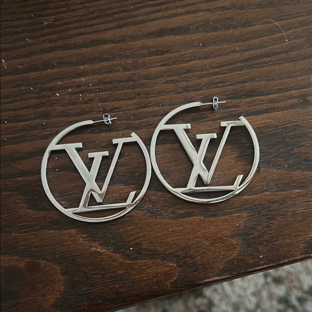 Silver Designer Hoop Earrings